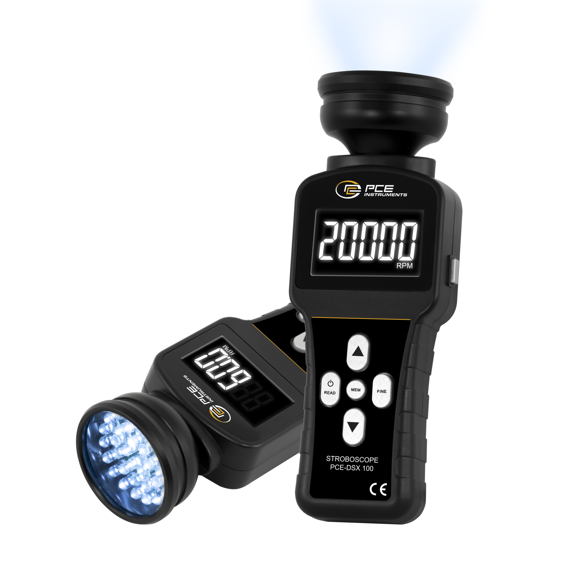 PCE LED Stroboscope — 6 to 2000 RPM, Model# PCE-DSX 100